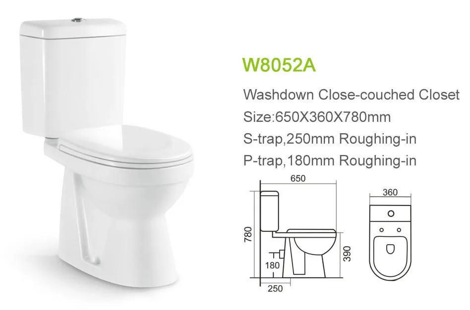 Bahrain Design Wc Modern Ceramic  Two Piece Toilet Bathroom Wc Toilet