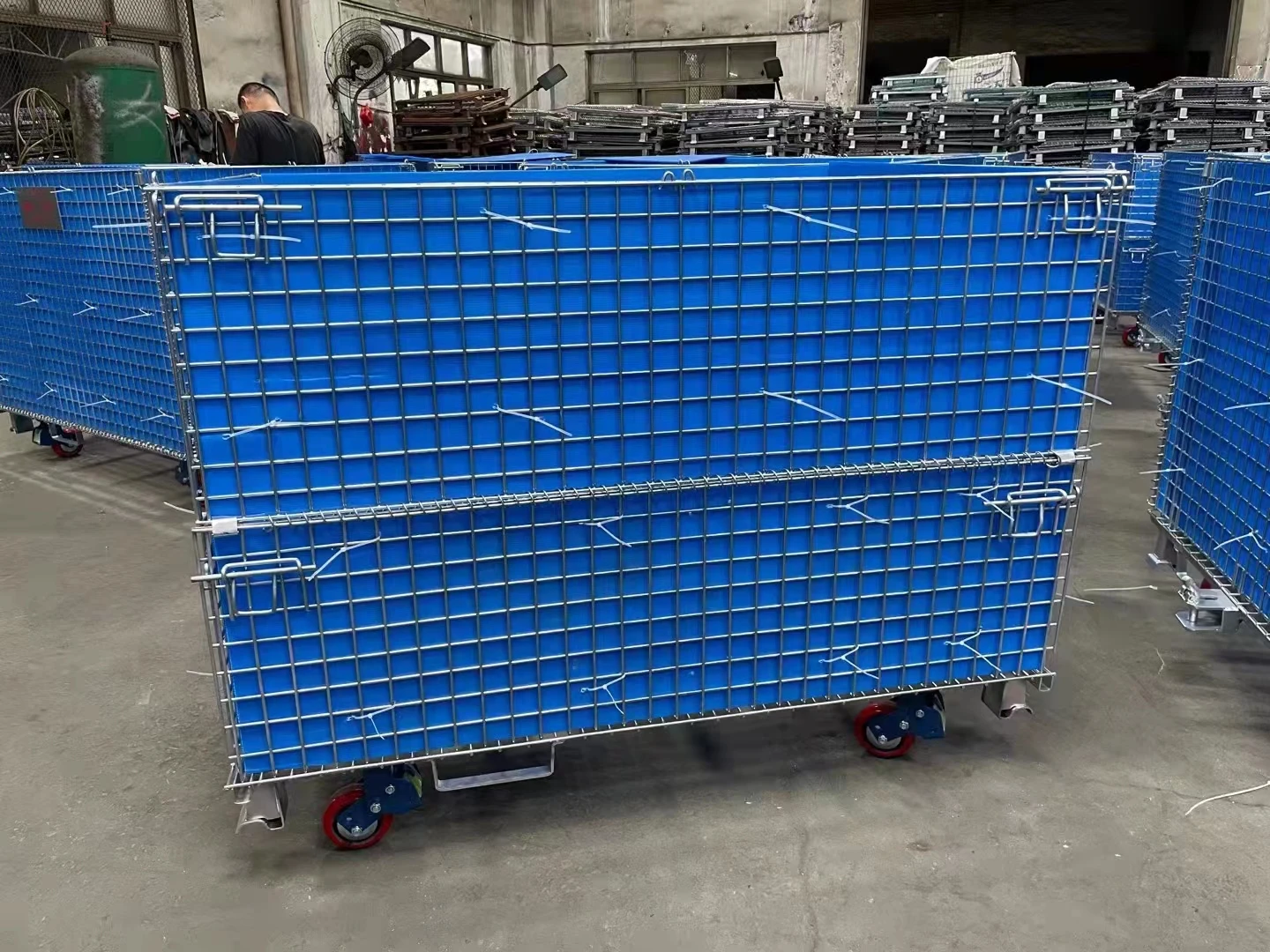 Heavy Duty Galvanized Collapsible Stacking and Folding Cargo Storage Cage