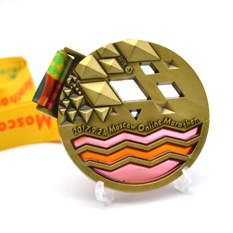 Wholesale Custom Running Medal Custom 3D Marathon Souvenir Medal Custom Soft Enamel Weightlifting Medal supplier