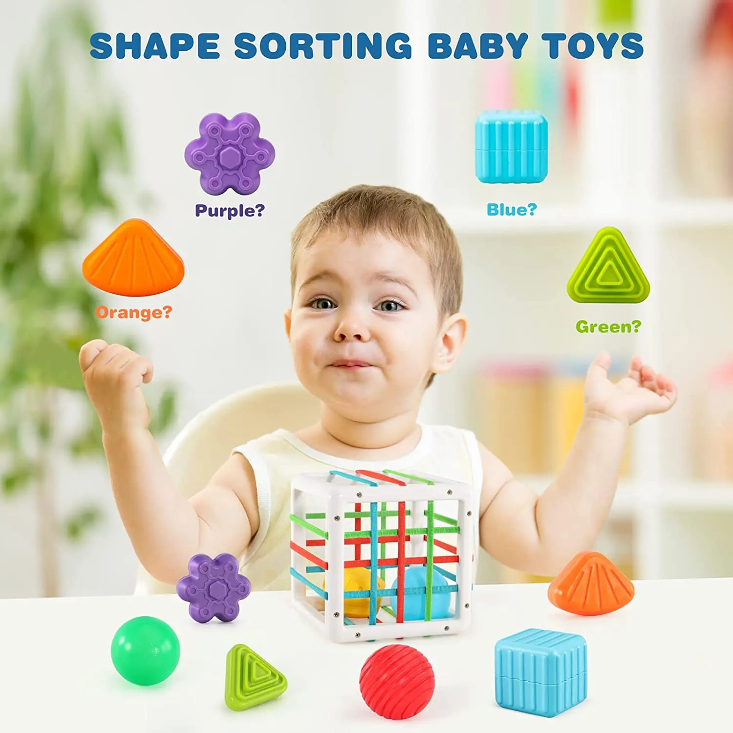 Shape Sorter Kids Fine Motor Skills Baby Sorter Toy Colorful Cube