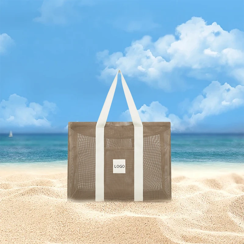 Grand Sac De Plage Avec Fermeture, Sac Shopping Fourre-tout Femme - France