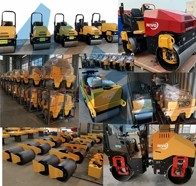 NIVO NV301C 1ton Mini Remote Control Trench Double Drum Vibratory 200kg to 40ton Optional Road Roller Compactor Machine or Parts