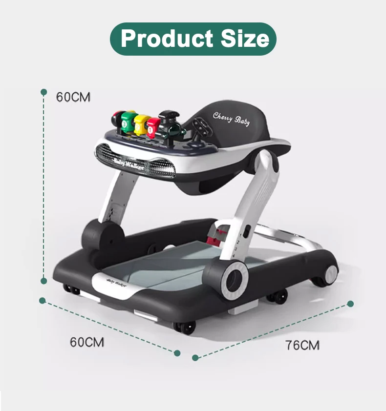 Music Multifunction Colors Simple Big Baby Walker for Tall Babies