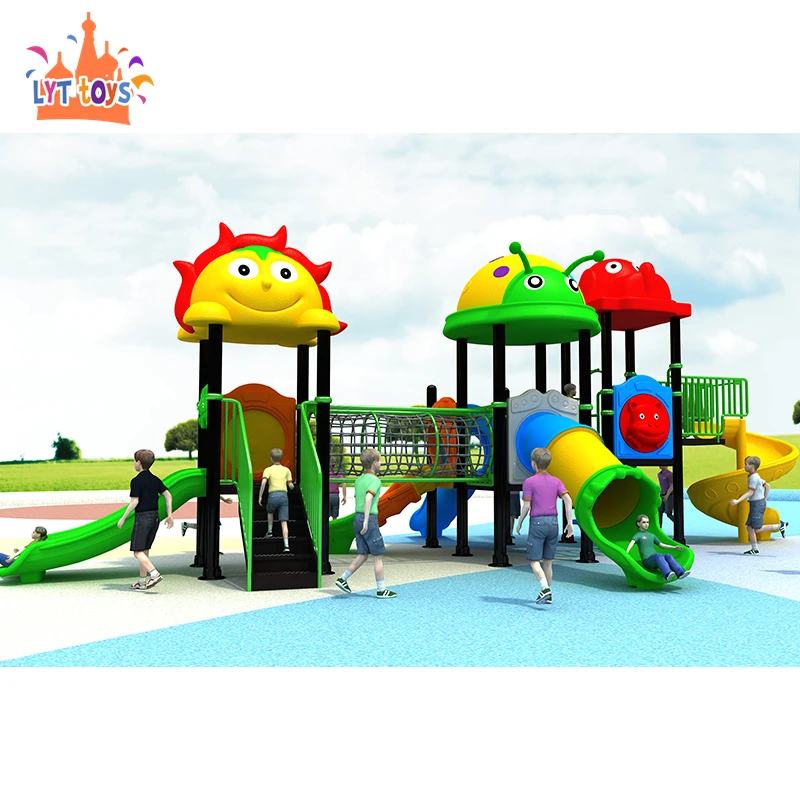 Colorful Outdoor Playground Rubber Flooring Slide Durable Colorful Playground Slide