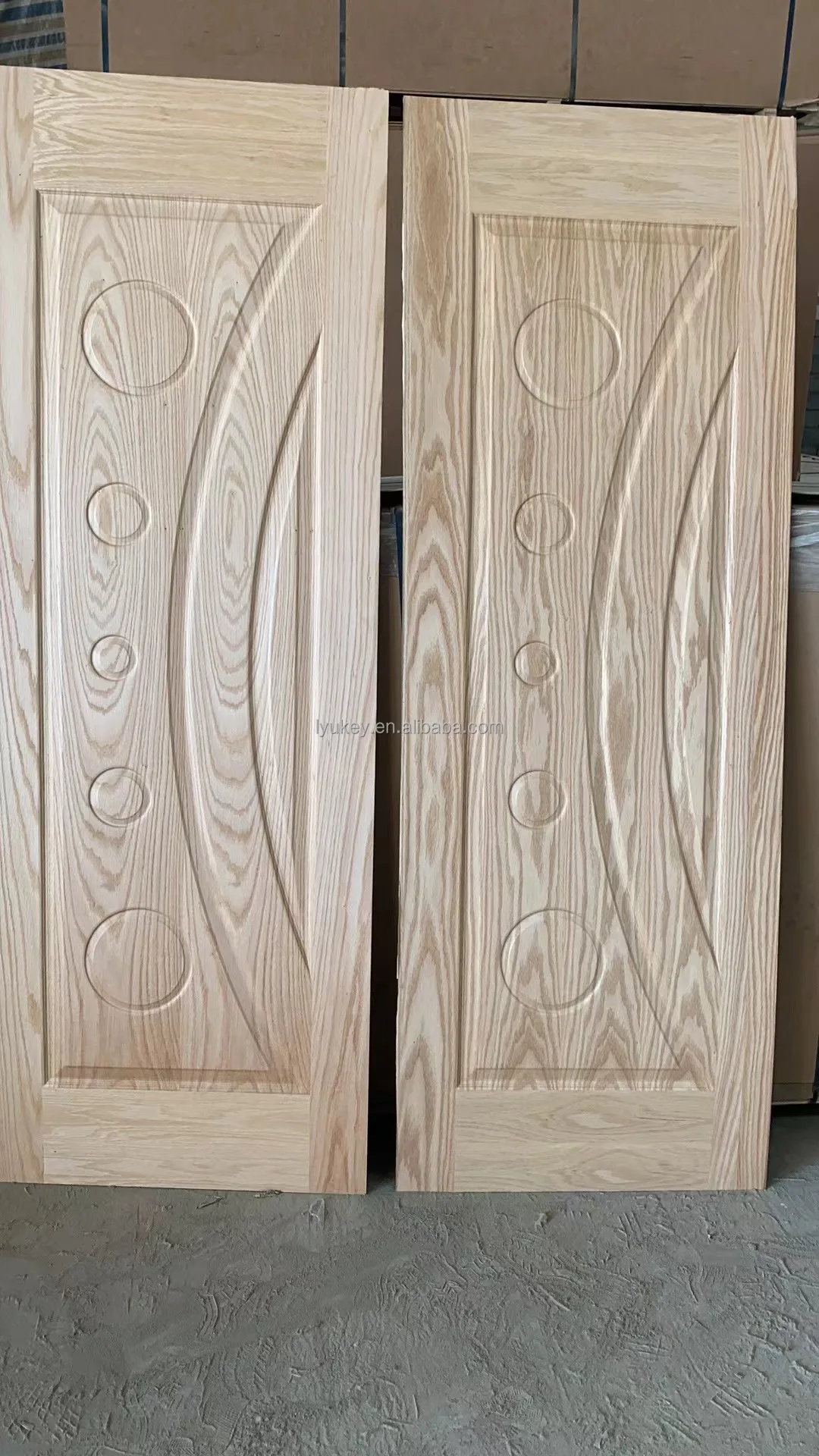 Ukey Brand Plywood Door Skin Modern Design Rolling Stainless Steel