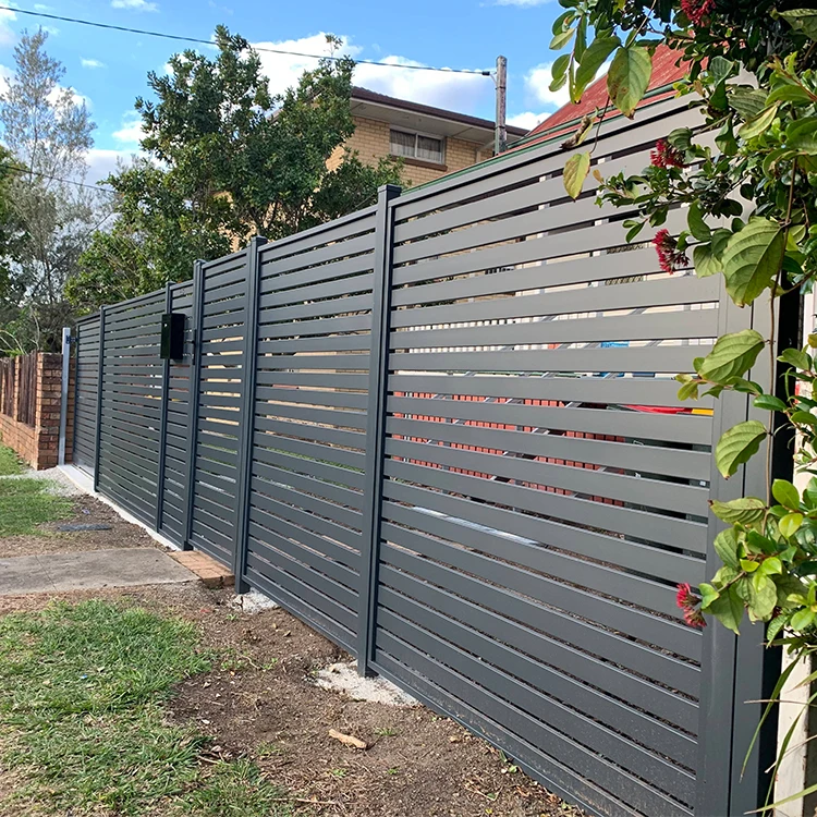 Environmentally friendly lead-free aluminium fence panels metal fence panels aluminum garden privacy fence supplier