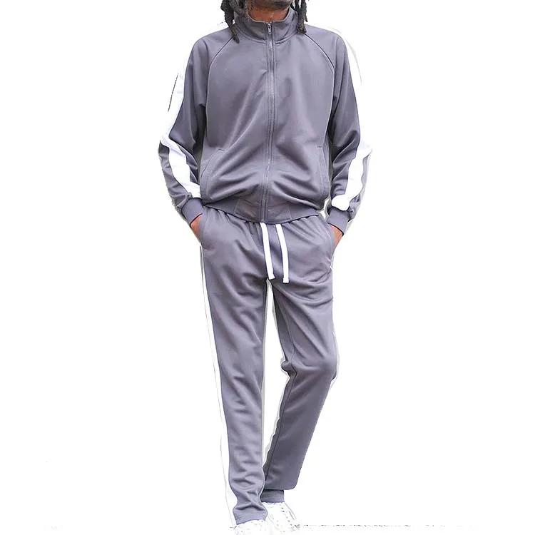 Wholesale Custom Logo Polyester With Zipper Jogging Blank Tracksuit For ...