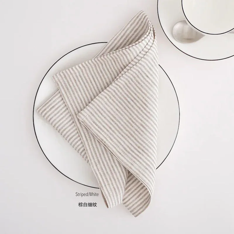 Wholesale Cheap 100 Pure Linen Hemstitched Dinner Napkins Stone Washed