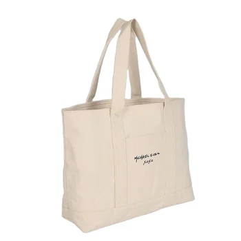 Factory custom Women`s canvas  cotton tote bags with custom printed logo