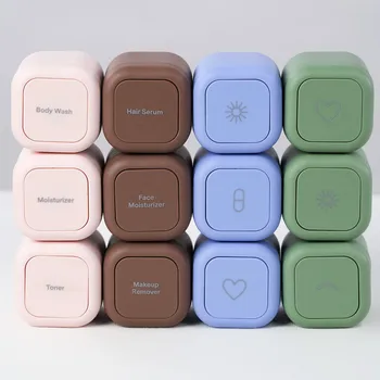 Travel Containers Daily Routine Capsule Set - Magnetic Travel Capsules - for Shampoo, Conditioner, Body Wash, Pills, and More