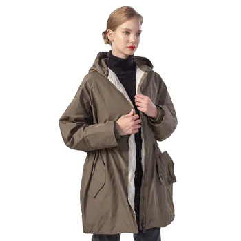 Autumn winter hot sale women oversized coats mid-length wool womens coat waterproof and warm jacket outdoor wear for lady