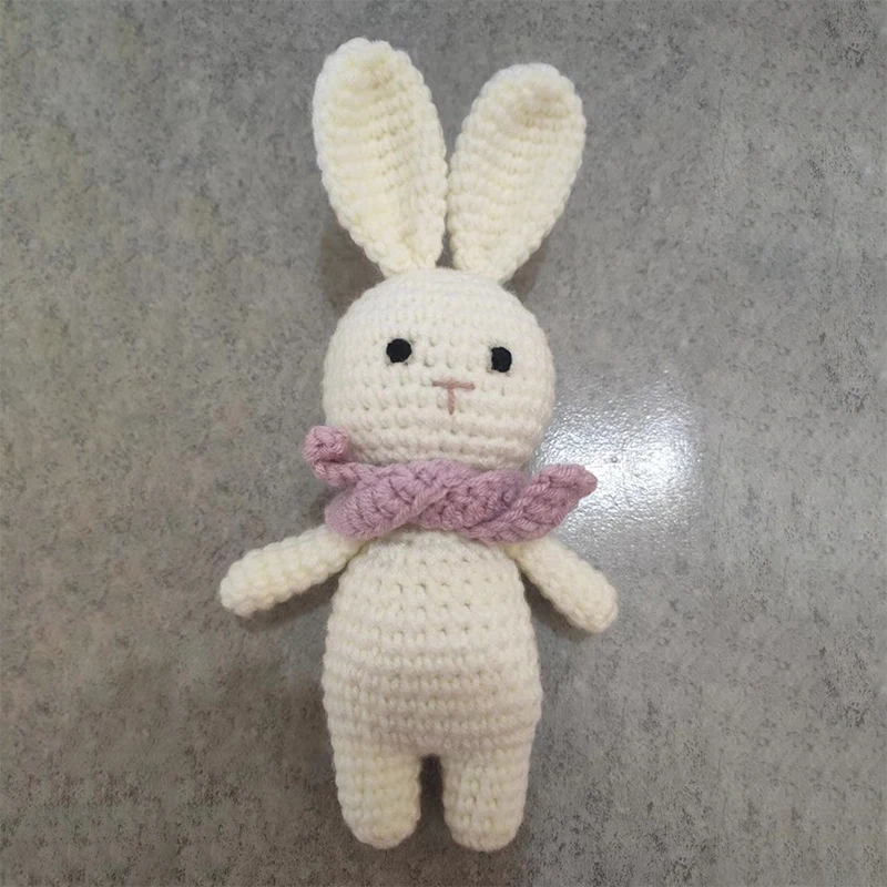 Wholesale Knitted Cute Baby Comfort Doll Rabbit Crochet Animal Toys Handmade Bunny Plush Toys