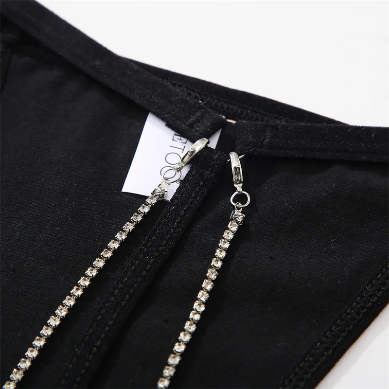 Women Cotton Thongs With Removable Chains S-l Sexy Low-rise T-back ...