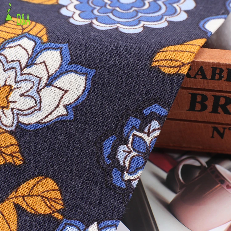 Новый лён 55 45 вискоза 10*10 число витков пряжи с цветочным принтом и льняной ткани