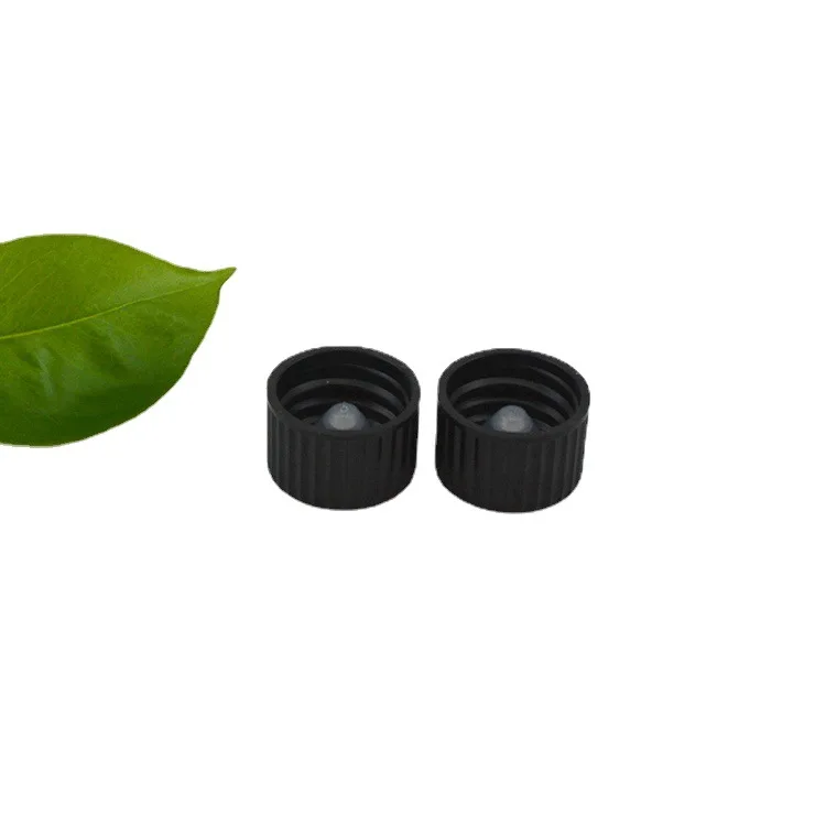 18/410 Black/white Bakelite Cap Phenolic UF Lid with Poly Seal Cone Liner