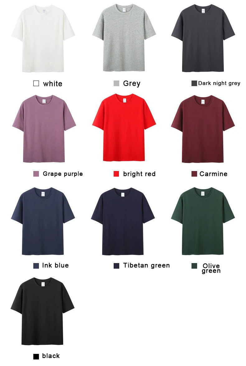 Custom Printed Solid Color Cotton T-Shirts for Men - Anti-Wrinkle ...