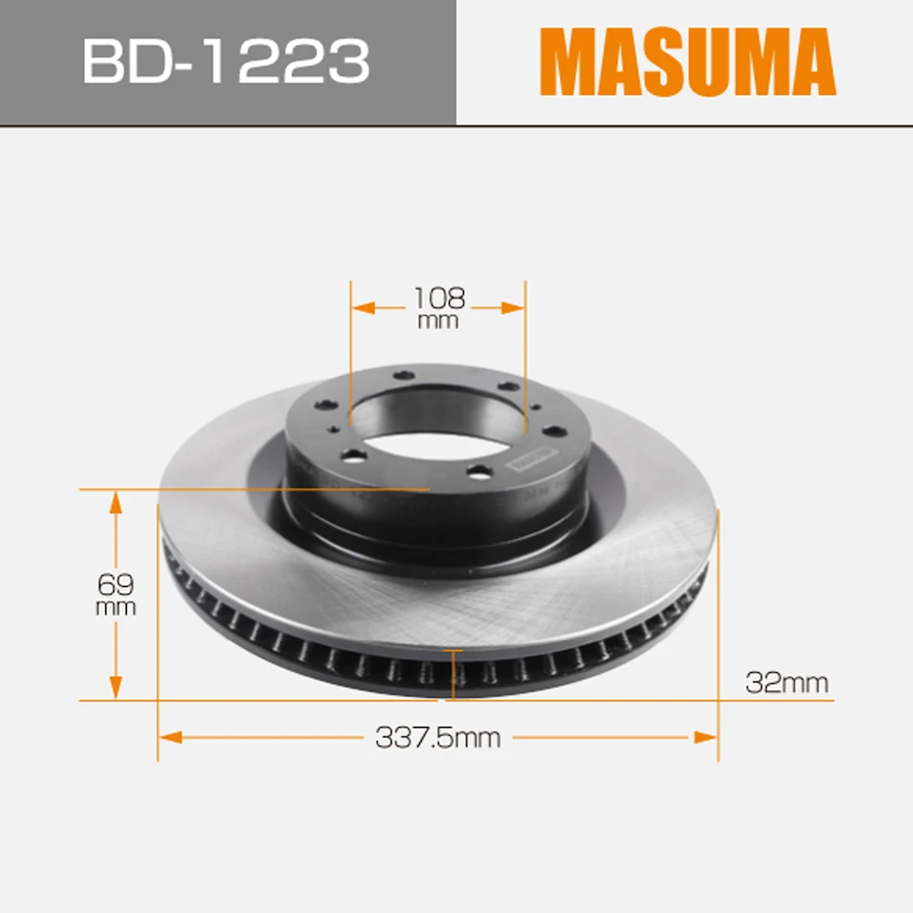 BD-1223 MASUMA Other Auto Brake System Car Auto Brake Discs For Bmw Chevrolet Lexus Toyota Byd F3 Mercedes Benz Honda