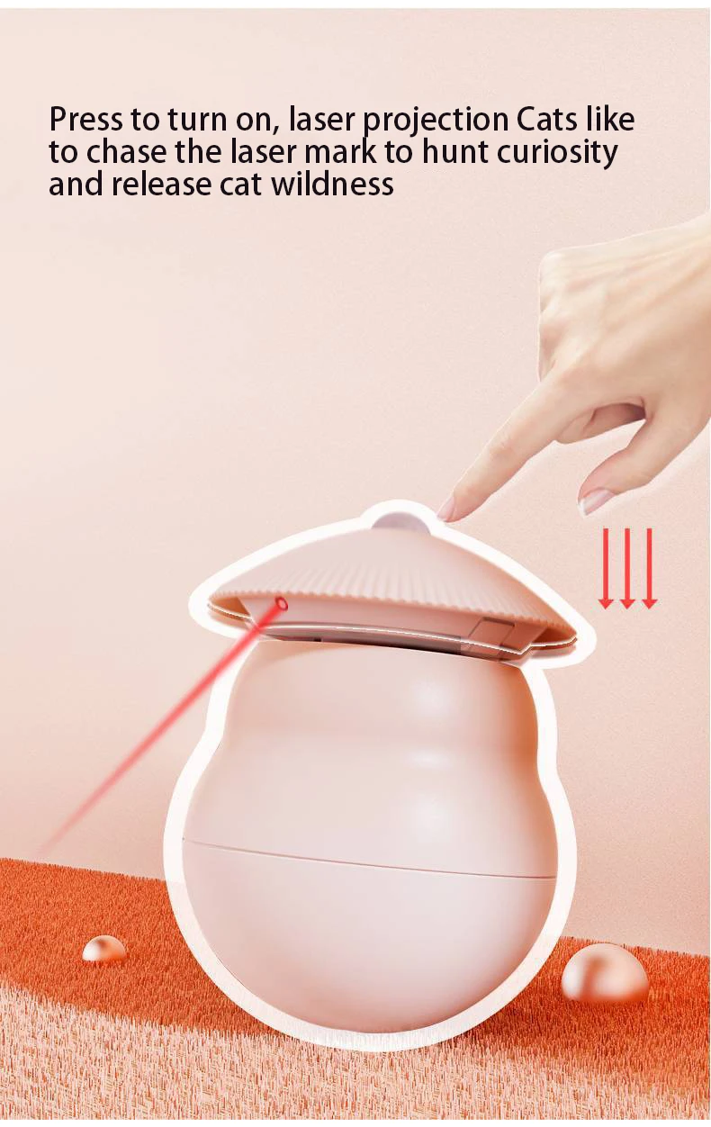 New Design Rechargeable Interactive Cat Laser Toy with Real Random Trajectory and Motion Activated Tunnel Pet Products details