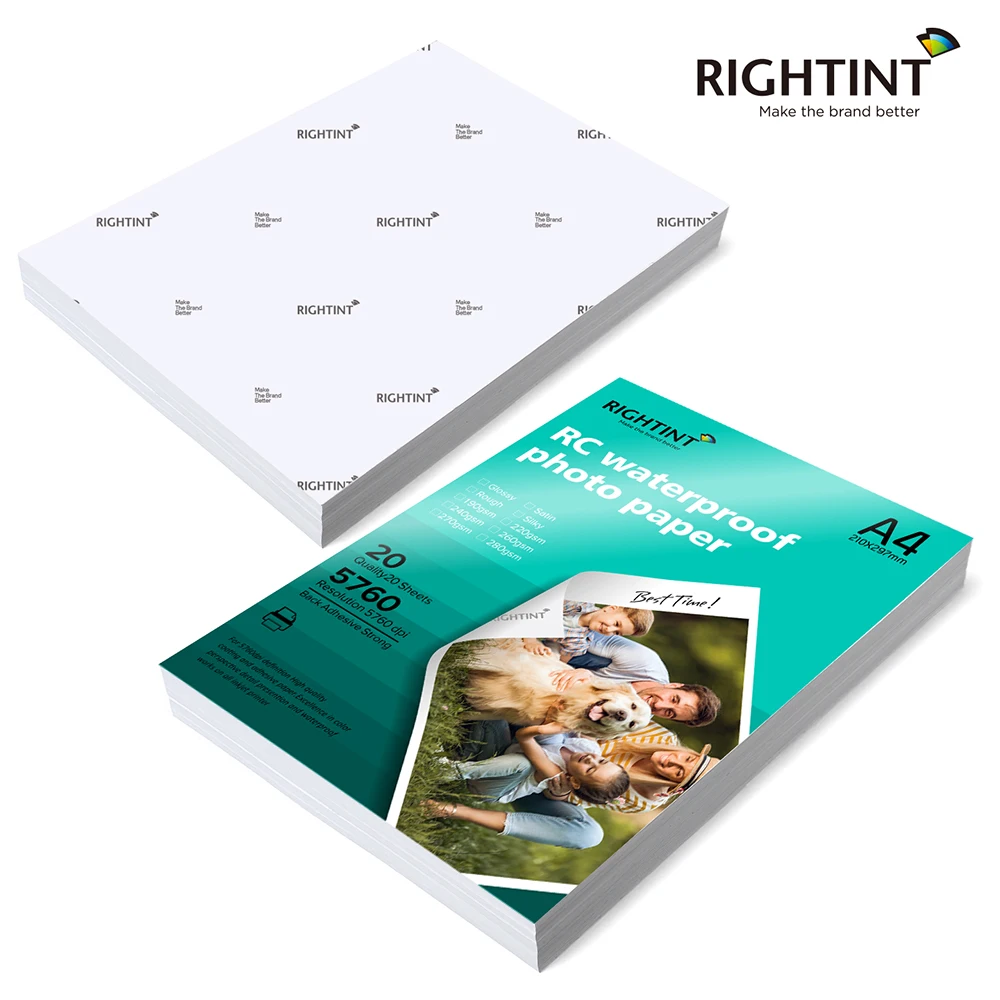 Printable Photo Picture Paper 90gsm Glossy  Inkjet Printing Photo Paper in A4 Sheet or RRoll Size