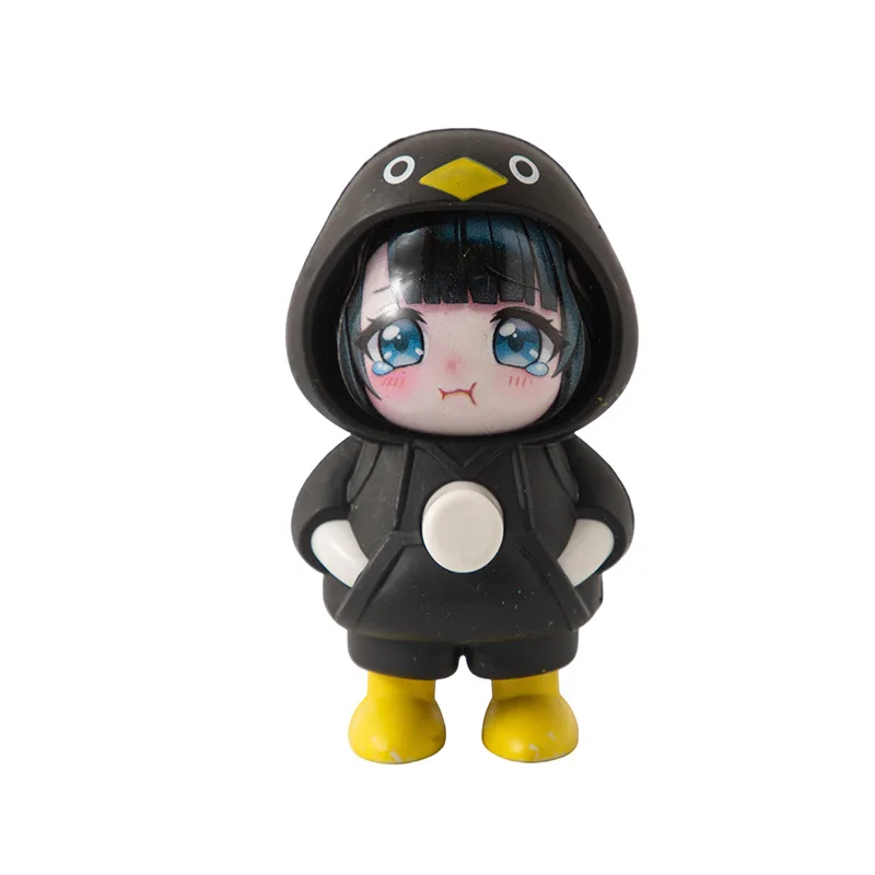 Gugugaga Face Changing Doll Keychain Large Size ABS Plastic