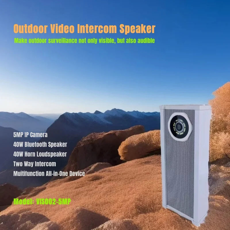 5mp Outdoor Solar Sound Intercom Wifi Camera with 1080P Video Speaker Camera