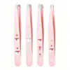 Four-piece eyebrow tweezers set-cute snowman  snowflake design