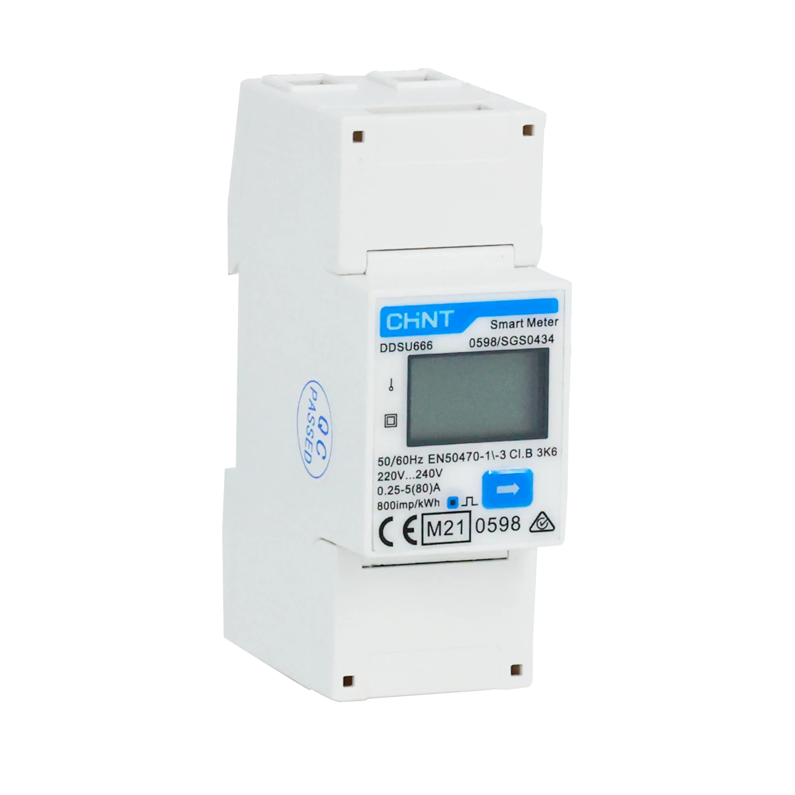 Chint DTSU666 80A 220V 230V 380V 4P LCD RS485 MODBUS English version or Chinese CHNT power monitor Three Phase Smart Meter