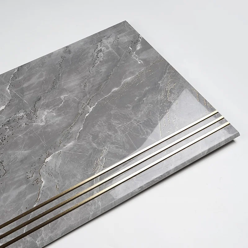 High Quality Non Slip Polished Porcelain Anti-slip Stair Step Tiles for Modern Home Staircase