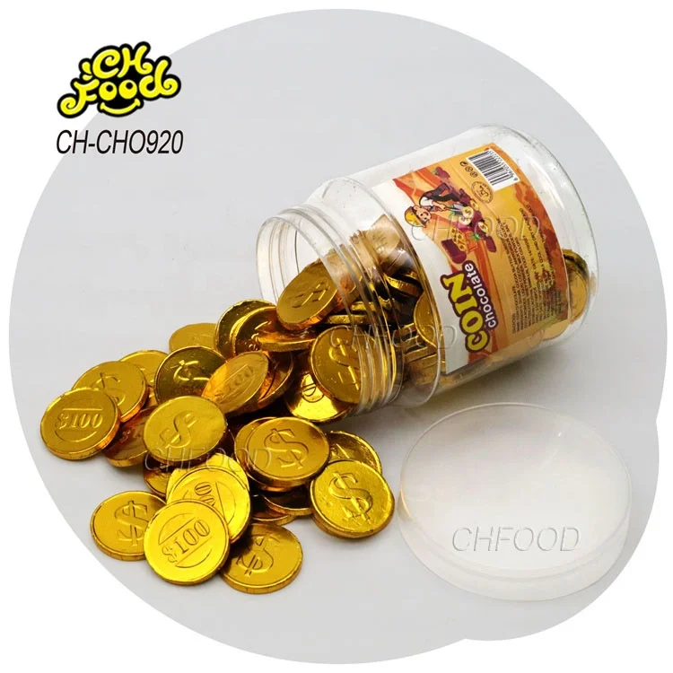 Wholesale and OEM Chocolate Golden Coin Candy Sweet Snack Food Halal Chocolate Dollar