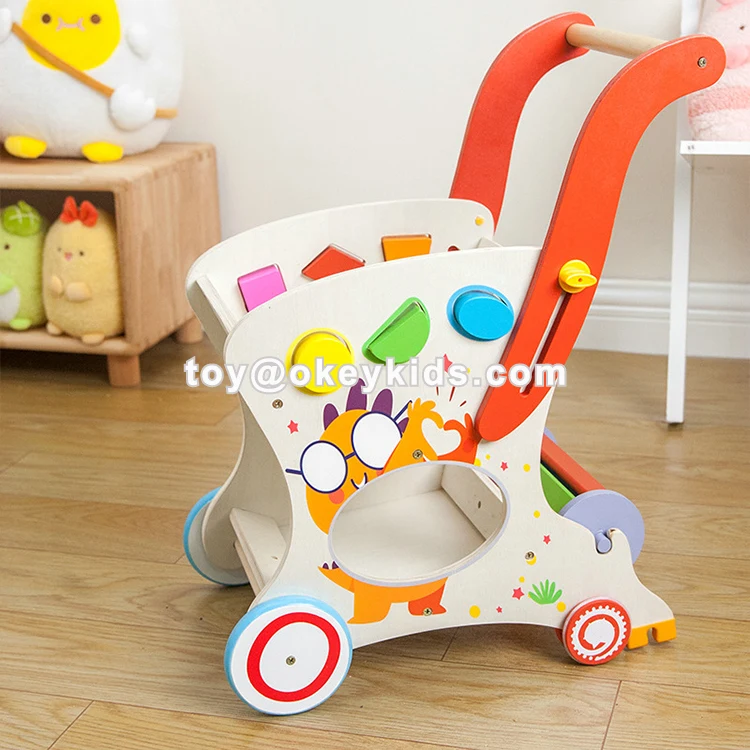 Mini Supermarket Shopping Cart Wooden Trolley Toy For Kids W16e181 ...