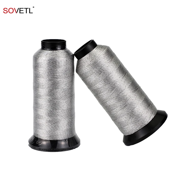 Silver Fiber Conductive Anti-static Thread 150D/3 250D/3  Antistatic ESD Conductive Sewing Thread for Fabric Garment