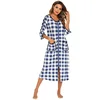 Plaid blu/bianco