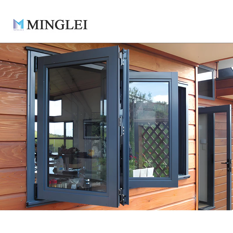 MInglei Window For Canada&Usa Market Customized Style And Size Powder Coated Balcony Folding Bifold Windows