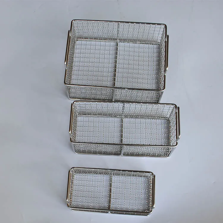 Food Grade Stainless Steel Wire Mesh Metal Storage Baskets For