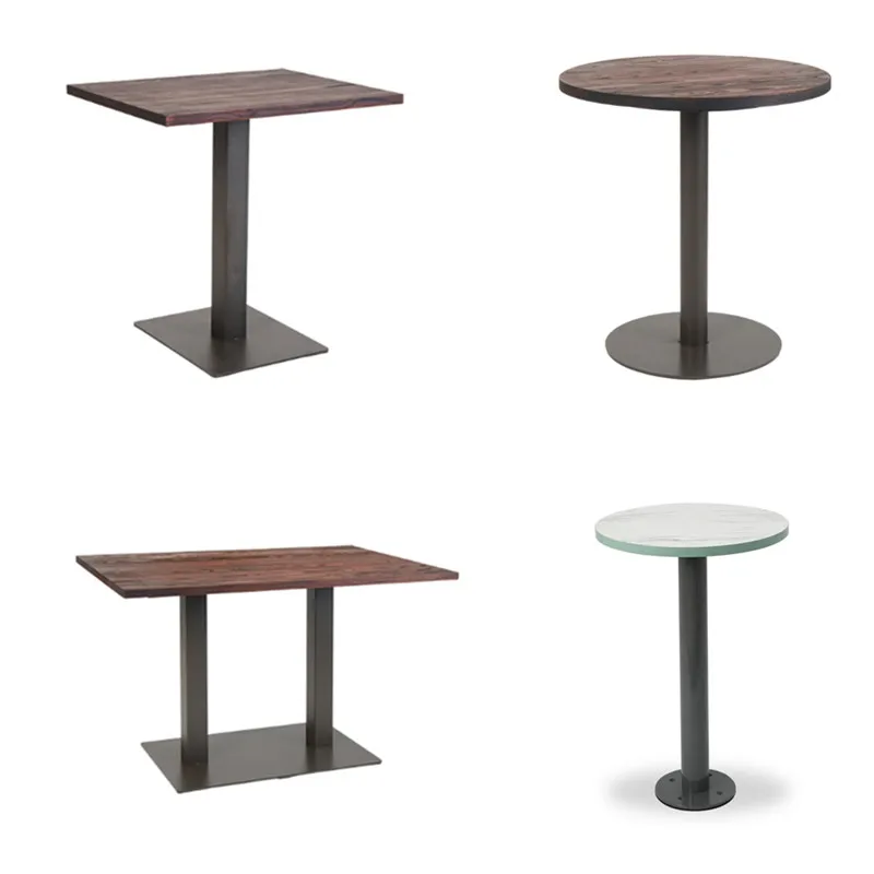 Metal Legs Dining Tables Hardwood Hpl Laminate Top Tablecustom Size 2/4