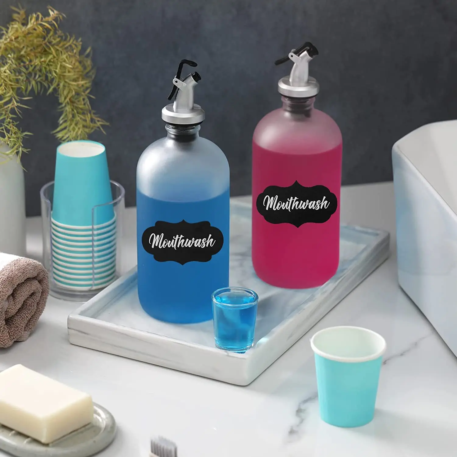 mouthwash glass bottle