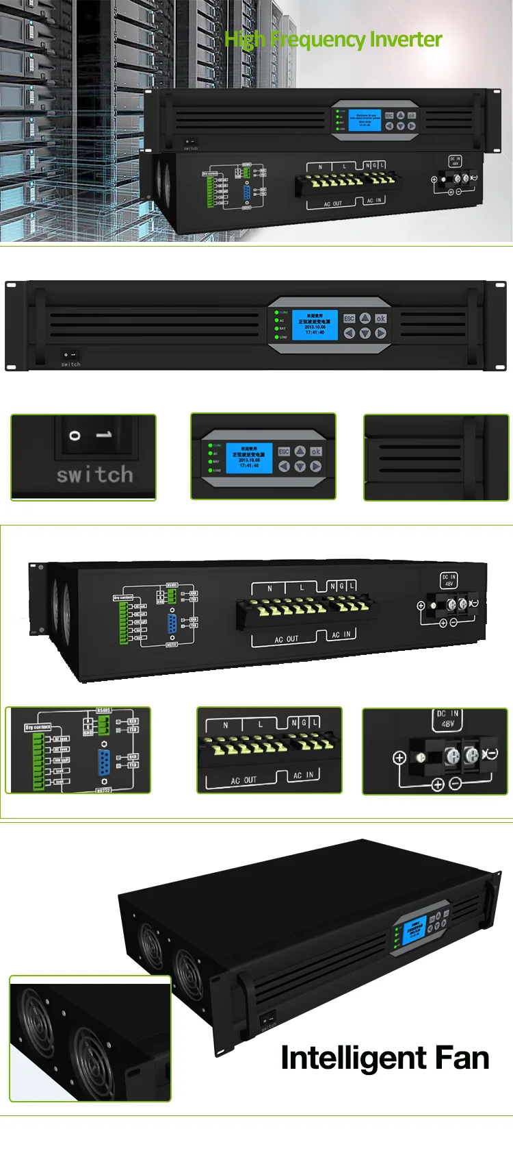1KVA Inverter - Efficient 110vdc to 220vac Power Conversion
