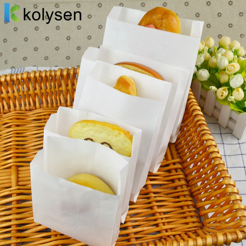 Custom Printed Greaseproof Paper Sandwich Bags Takeaway Food Grade Double Open Burger Wrap Disposable Screen Printing