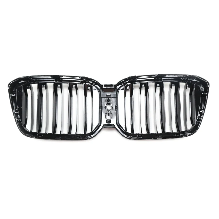 double banner carbon fiber gloss black front grille abs front bumper grille for bmw x3 g08 2021-7