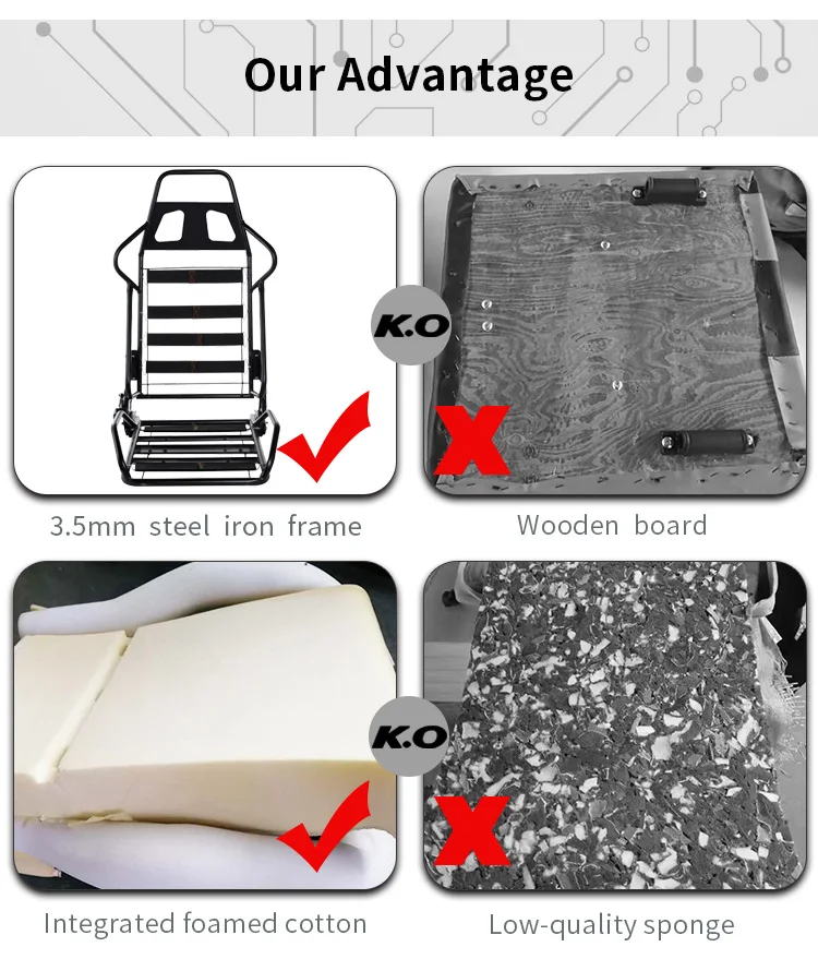 PC GAMER High Quality Ergonomic Office PU Leather Gaming Chair