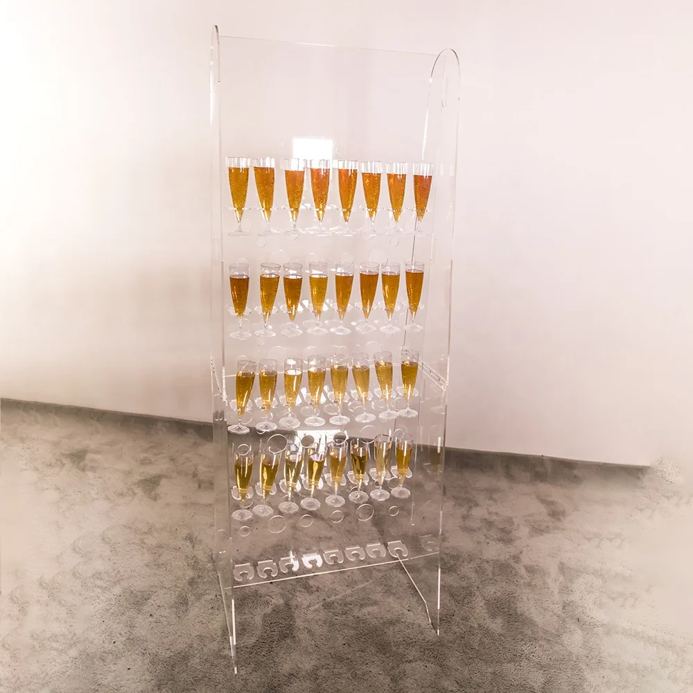 Домашний съемный акриловый стеллаж для коктейлей держатель шампанского Складной настенный