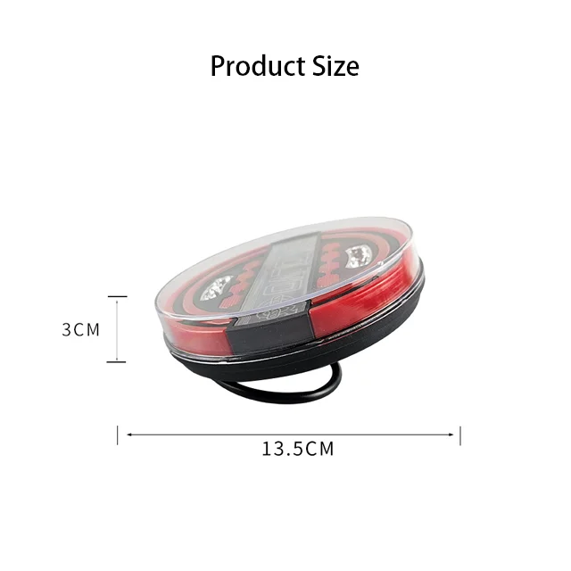 New Style 4 Inch 24V LED Round Trailer Tail Lights Flowing Lights Rear Lamps for VOLVO Trucks 1