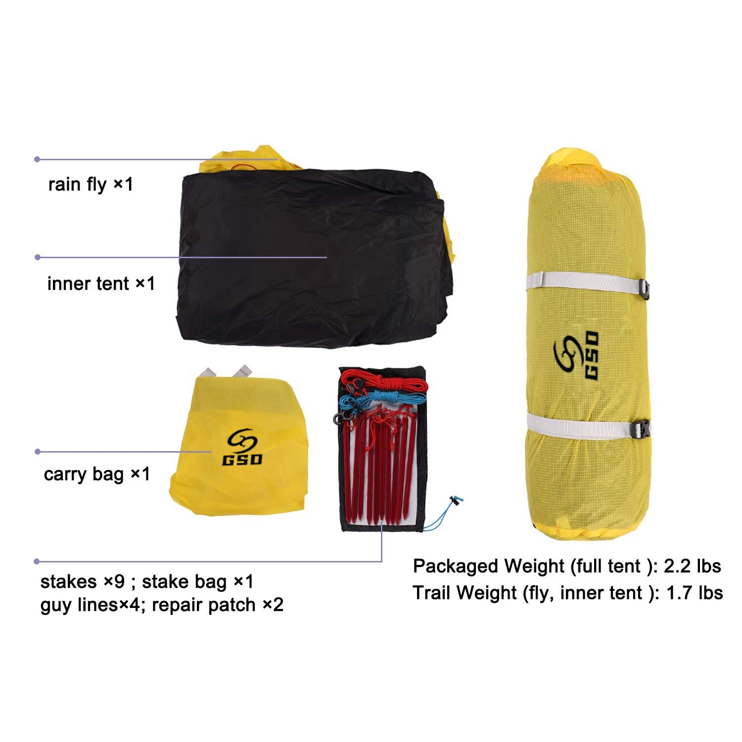GodsWord One Person Nylon Silicon Ultralight Tent With Trekking Stick Support Outdoor All Season Hiking Backpacking Pyramid Tent