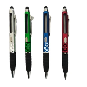 P4808 Custom Ballpoint Pen New LED Light Ballpoint Pen Magnifying Glass Touch Screen Stylus  Custom Ball Pen