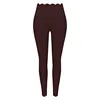 Fig-patterned trousers (lace trim)