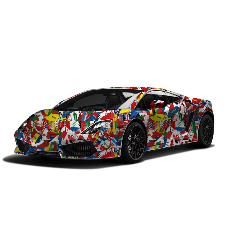 Carlas Gloss Vinyl Wrap Stickers Car Wrap Foil Self Adhesive Film Wrapping With Air Release