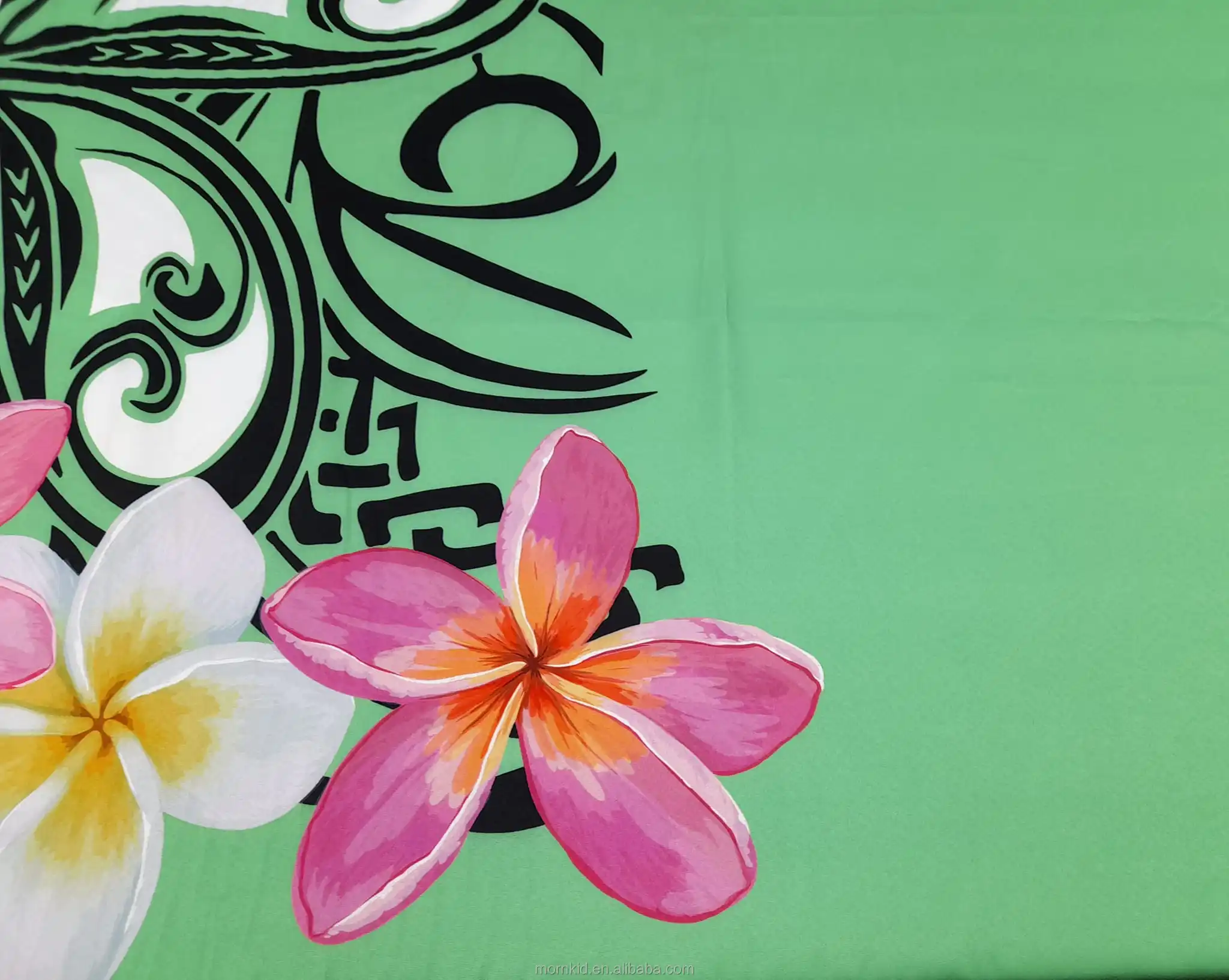 2023 Polynesian Fabric Custom Frangipani Dresses Use Custom Pattern