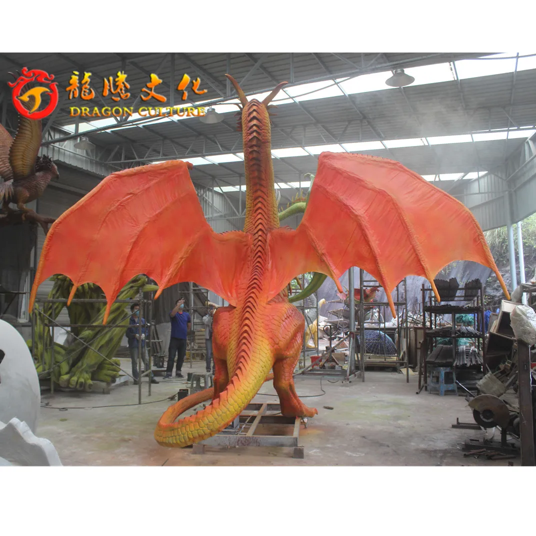 핫 세일 최신 인공 수제 시뮬레이션 서양식 드래곤 애니메트로닉 드래곤 모델 전시용
