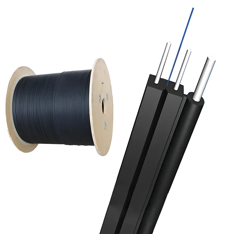 Wear Resistant Fiber Optic Drop Wire Cable 2 4 6 8 Cores Fiber Optic ...