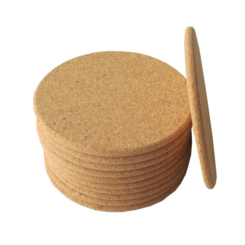 Custom Printed Coasters Cork & Fiberboard Round Beverage Coaster